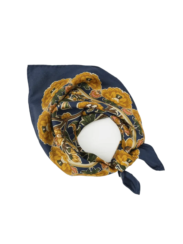 Nikka Silk Scarf in Bucolic Blooms Kerchief