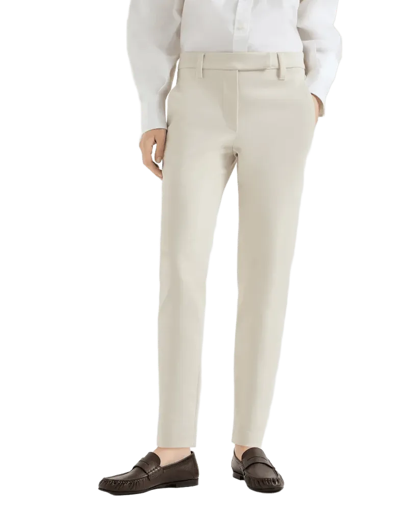 Stretch cotton cover trousers