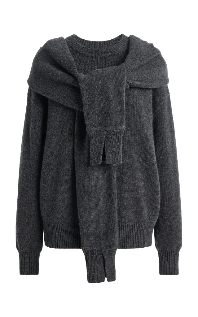 Shrug Cashmere Crewneck Sweater