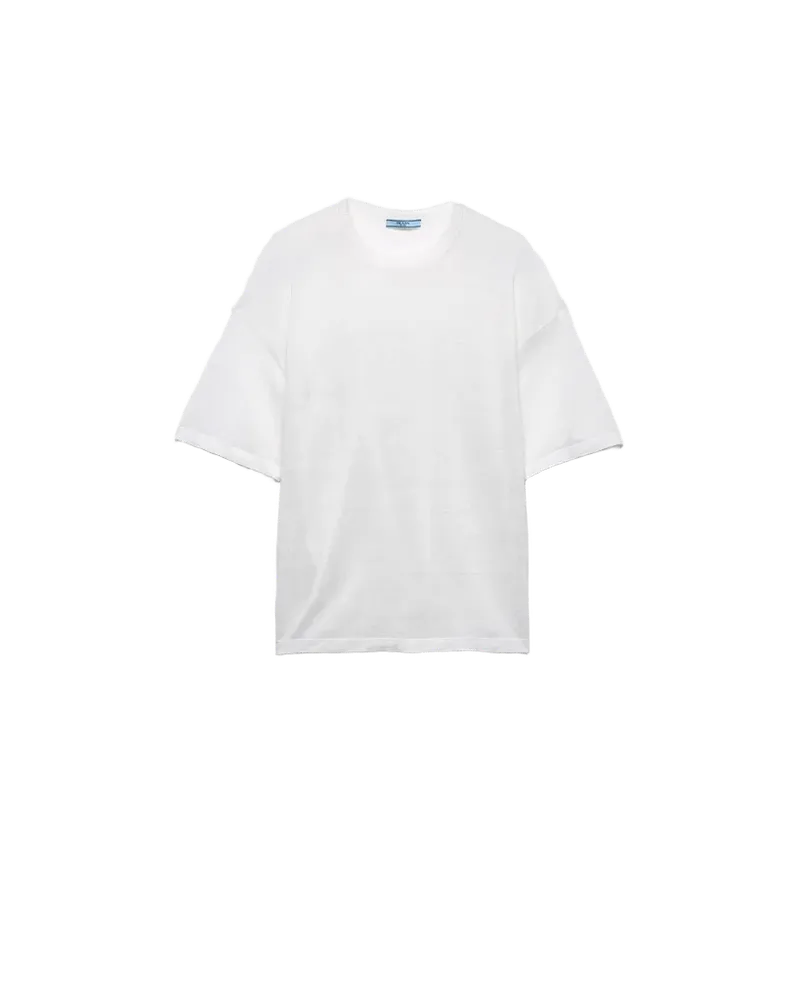 Short-sleeved linen T-shirt