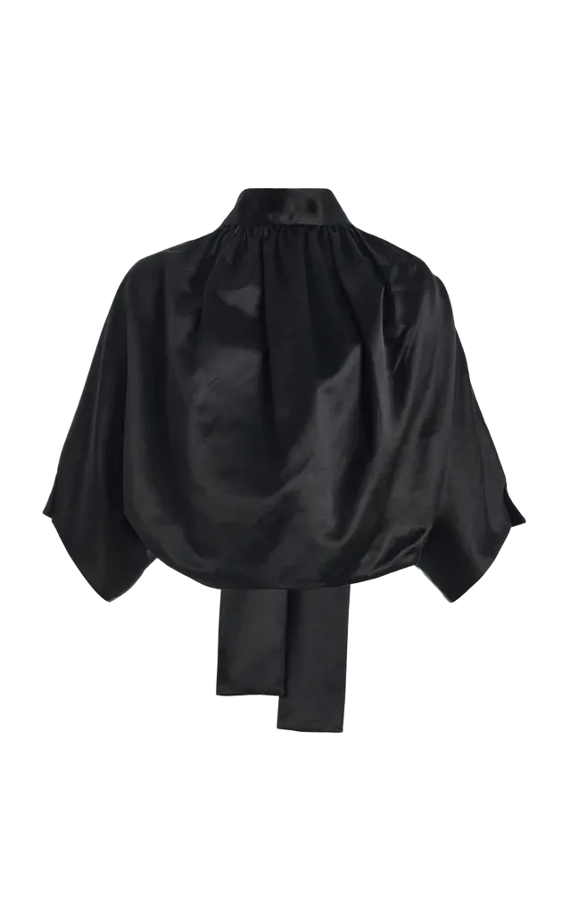 Gathered Scarf Silk Voile Top