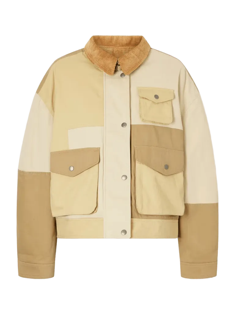 Risla corduroy-trimmed cotton jacket