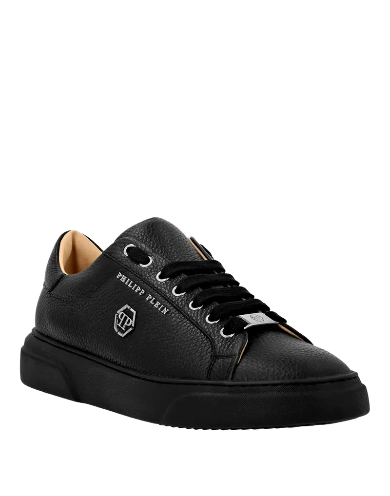 Leather Lo-Top Sneakers Hexagon Logo Unisex