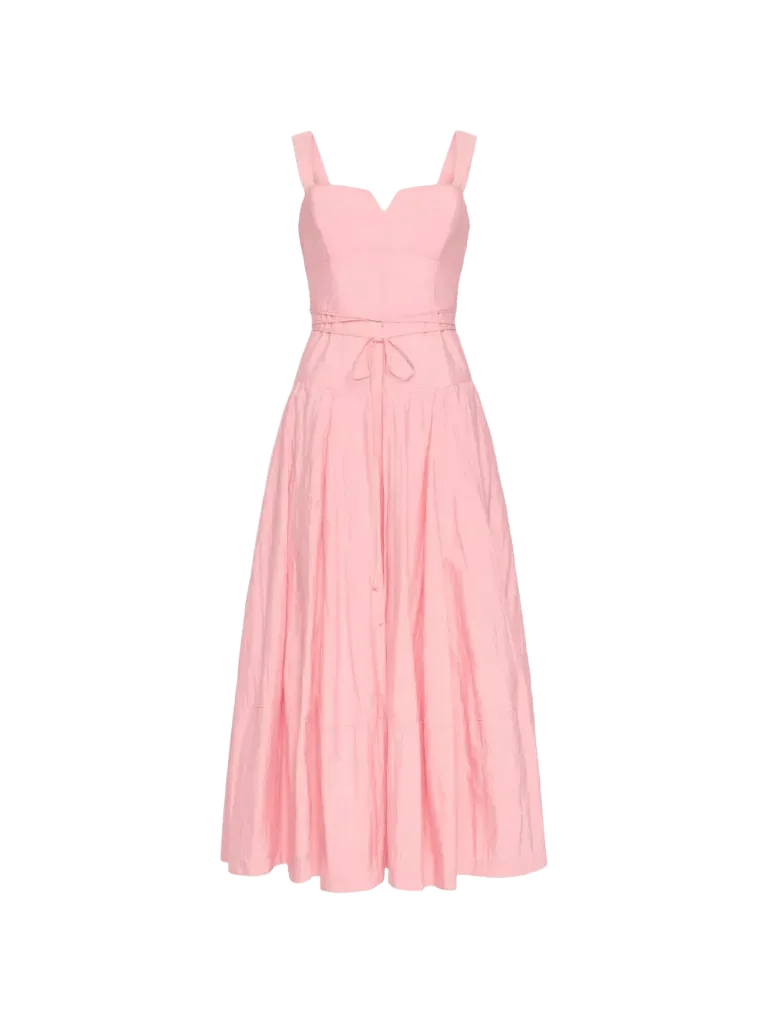 Cinq A Sept Jerome sweetheart-neck tie midi dress