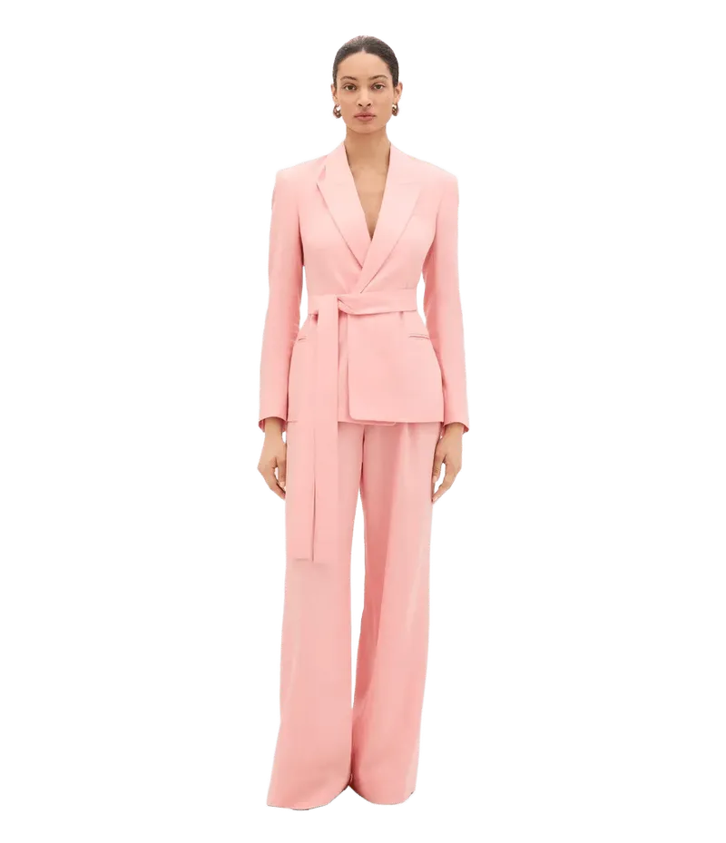 Double Breasted Fitted Jacket | Seashell Pink