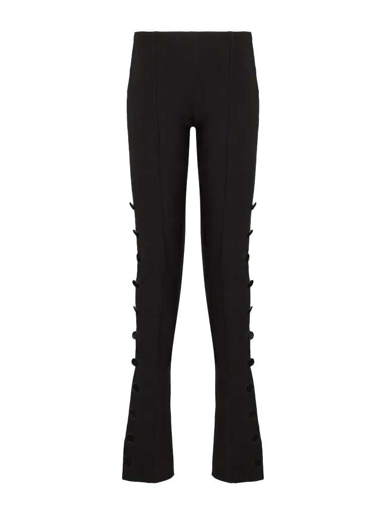 Martina Pant in Compact Stretch Viscose - Black