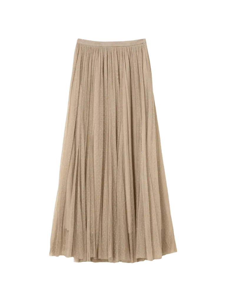 TWINSET long tulle skirt with lurex