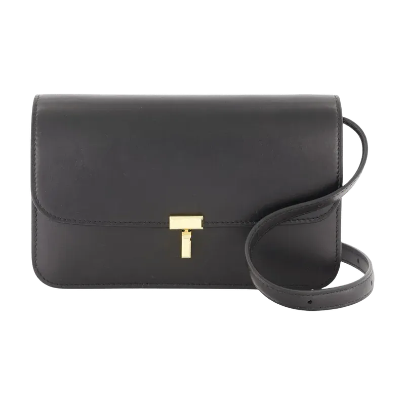 Toteme T-Lock Crossbody Bag — Black