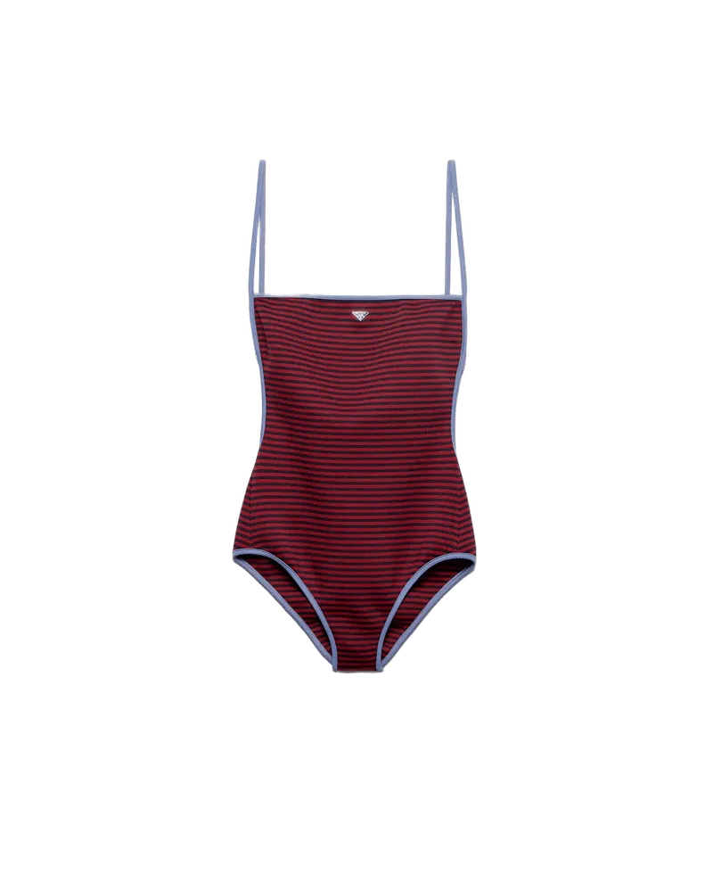 One-piece interlock jersey swimsuit