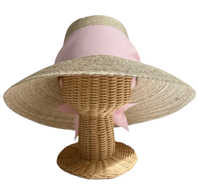 Wildflower Sun Hat - Light Pink Wide & Short Grosgrain Ribbon