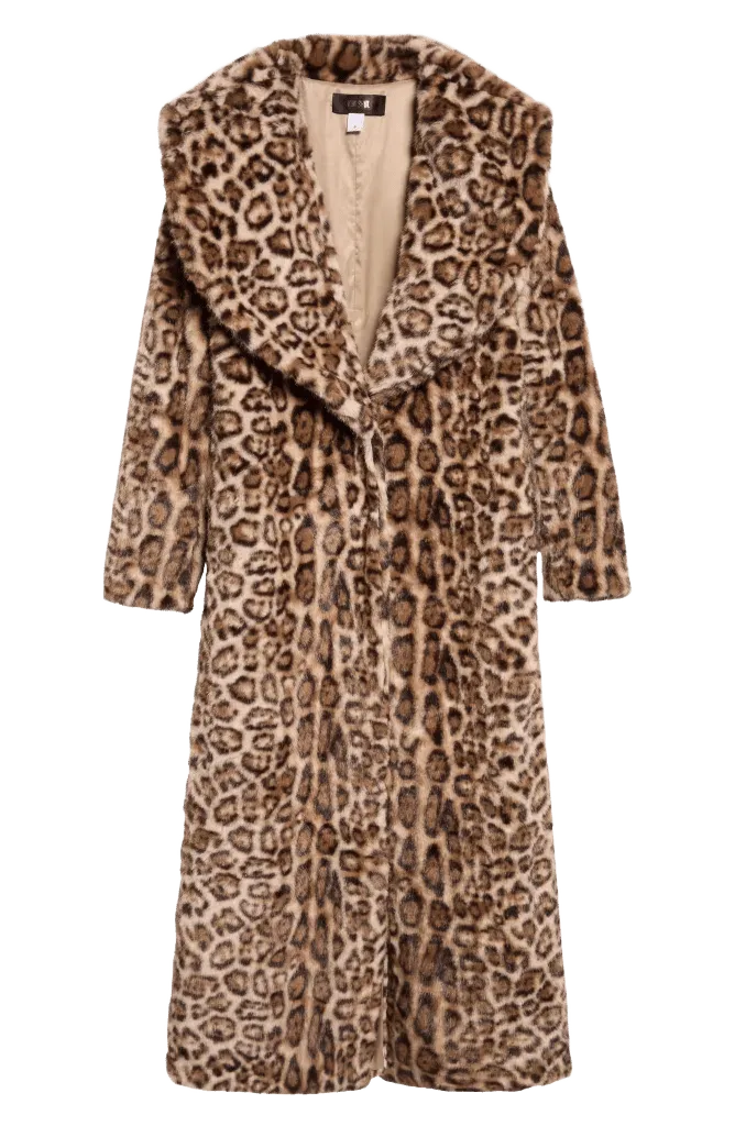 Ashlyn Oversized Leopard Faux Fur Coat