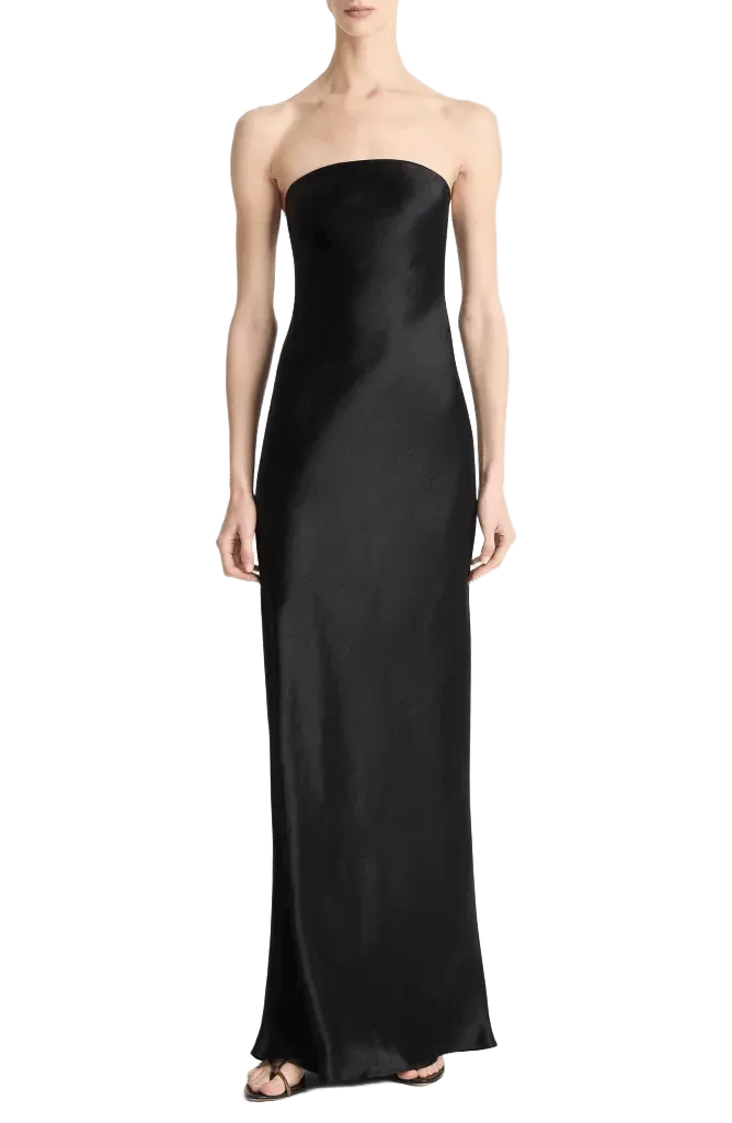 Satin Strapless Gown