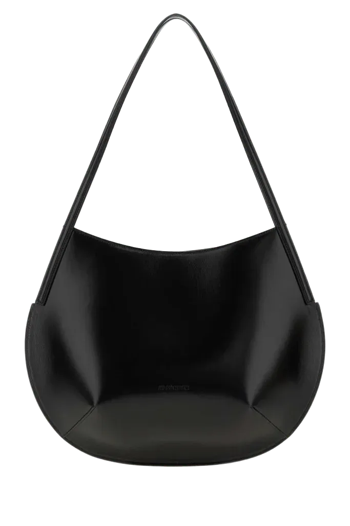 Jil Sander Leather Shoulder Bag — Black