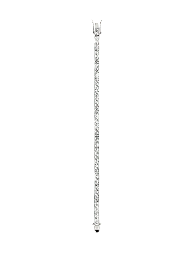 DORSEY PRINCESS-CUT RIVIÈRE BRACELET IN LAB WHITE SAPPHIRE, STERLING SILVER