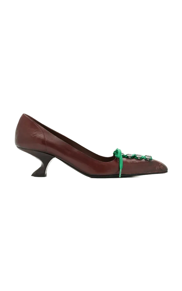 Antiqued Leather Pumps